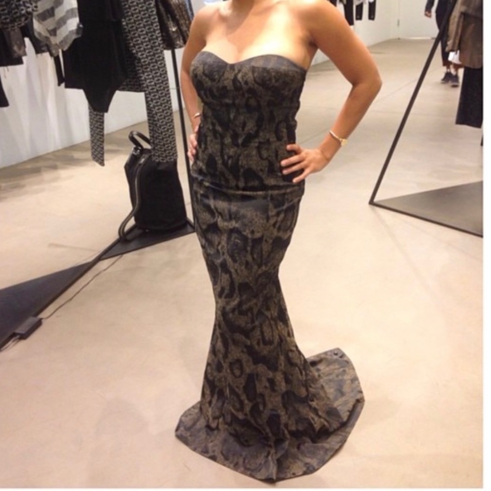 BRAND NEW leopard mermaid gown Sz 4